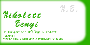 nikolett benyi business card